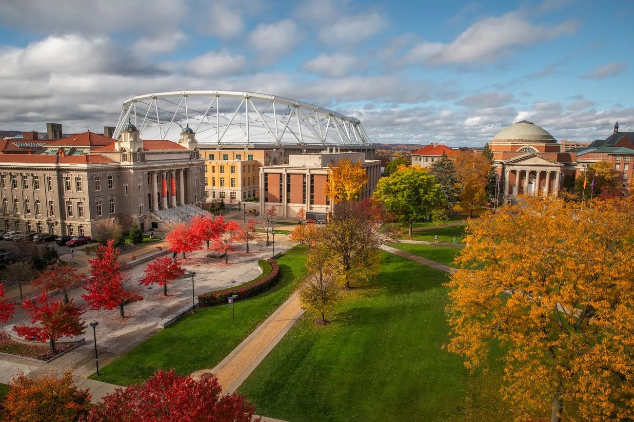 Syracuse University campus, a short drive from Syracuse Grand